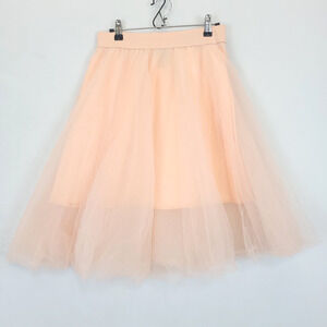 Rue21 Ballerina Tutu Skirt Tulle Lined Women S Peach Pull On Boho Fairycore